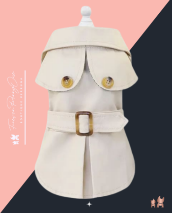 Gabardina British Style para perros color Beige